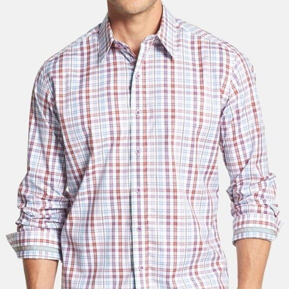 Robert Graham Lavender Anacapri Classic Fit Shirt - Picture 1 of 4